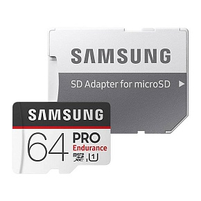 Флеш карта microSD 64GB SAMSUNG PRO Endurancе microSDXC Class 10, UHS-I U1 (SD адаптер) 30MB/s,100MB/s