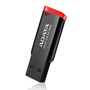 Флеш накопитель 64GB A-DATA UV140, USB 3.1, Черн./красный