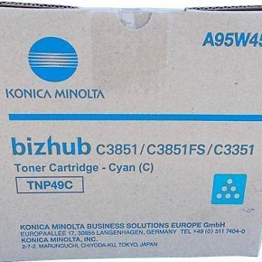 Тонер Konica-Minolta bizhub C3351/C3851 синий TNP-49C A95W450