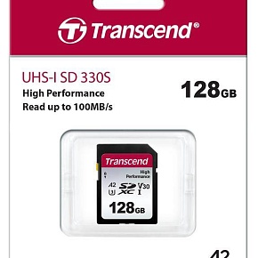 Флеш карта SD 128GB Transcend SDXC UHS-I U3, V30, U3, A2, 100/85 MB/s