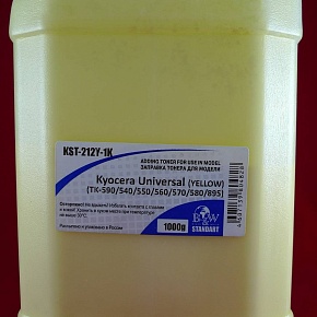 Тонер для Kyocera Universal (TK-590/540/550/560/570/580) Yellow (кан. 1кг) B&W Standart Tomoegawa фас.Россия