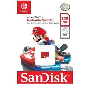Флеш карта microSD 128GB SanDisk microSDXC Class 10 UHS-I A1 C10 V30 U3 for Nintendo Switch 100MB/s