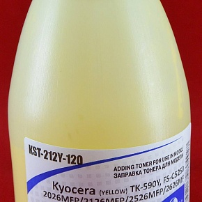 Тонер для Kyocera TK-590Y, FS-C5250/2026MFP/2126MFP/2526MFP Yellow (фл.120г) 5K B&W Standart Tomoegawa фас.Россия