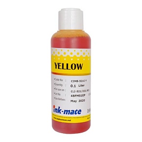 Чернила для CANON CLI-521Y (100мл, yellow, Dye) CIB-521Y Ink-Mate SAL