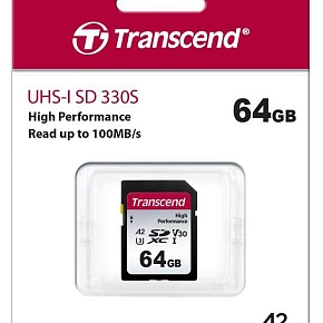 Флеш карта SD 64GB Transcend SDXC UHS-I U3, V30, U3, A2, 100/60 MB/s