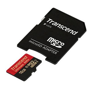 Флеш карта microSD 16GB Transcend microSDHC Class 10 UHS-I Ultimate (SD адаптер)