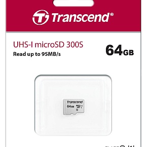 Флеш карта microSD 64GB Transcend microSDXC Class 10 UHS-I U1, (без адаптера), TLC