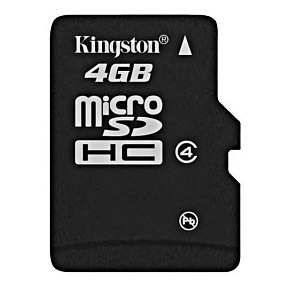 Флеш карта microSD 4GB Kingston microSDHC Class 4