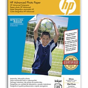 Фотобумага HP Улучшенная Глянцевая для печати без полей 10 х 15см 250 г/м2 25л.