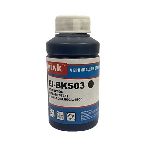 Чернила для EPSON L800/L1800/ L100/ L200/ EI-BK503 (70мл, Black Dye) MyInk