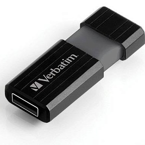 Флеш накопитель 64GB Verbatim PinStripe, USB 2.0, Черный