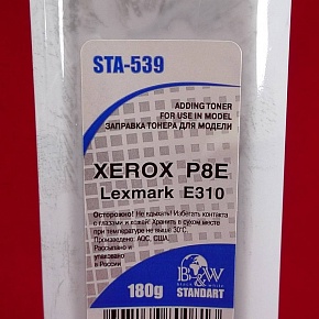 Тонер XEROX P8e/Lexmark E310 (фл,180 г) B&W Standart фас.Россия