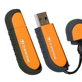 Флеш накопитель 8GB Transcend JetFlash V70, USB 2.0, противоударный, Оранжевый