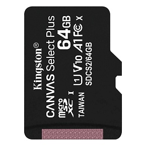 Флеш карта microSD 64GB Kingston microSDXC Class 10 UHS-I U1 Canvas Select Plus 100MB/s
