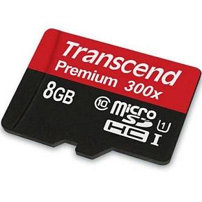 Флеш карта microSD 8GB Transcend microSDHC Class 10 UHS-I