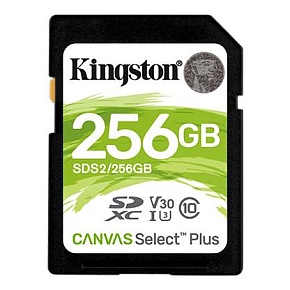 Флеш карта SD 256GB Kingston SDXC Class 10 UHS-I U3 V30 Canvas Select Plus 100Mb/s